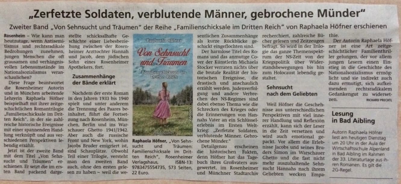 Zeitungsrezension der Romane